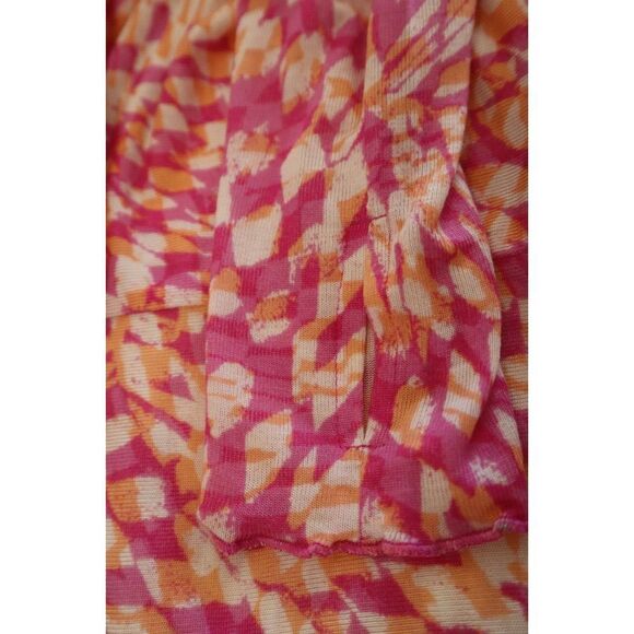 Free People Movement OB1137901 Women's Sz M Pink High Jump Printed L/S Mesh Top - Picture 5 of 9